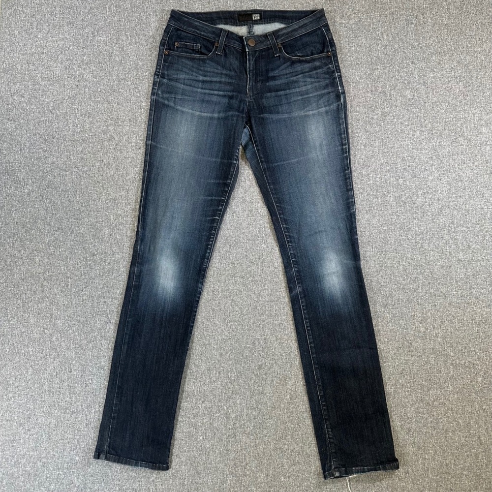 David Kahn Jeans Womens 27 Nikki Straight Leg Winston Dark Blue Made in USA